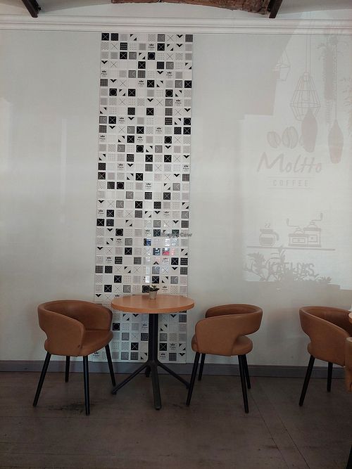 Inside at Moltto Coffee in Riga