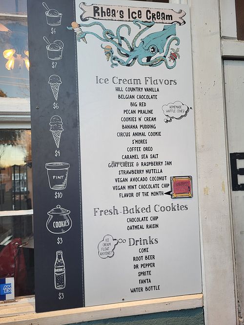  at Rhea's Ice Cream in New Braunfels