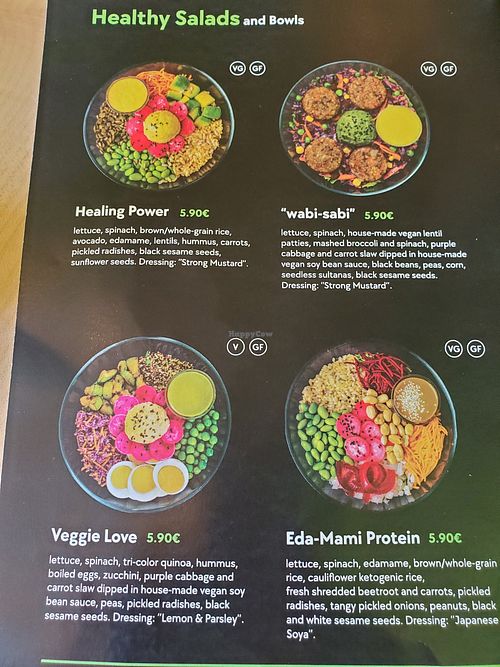 VG=Vegan V=Vegetarian at Green & Protein Podgorica in Podgorica