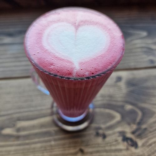 Beetroot Latte at Moon Coffee House in Scunthorpe