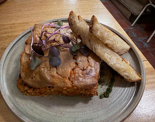 Lasagna at Real Vegetal in Medellin