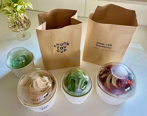 Delivery packaging  at Thank You Cup in Bangkok