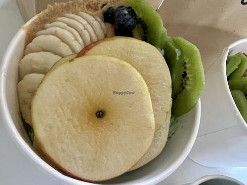 Spirulina coconut with toppings   at Thank You Cup in Bangkok