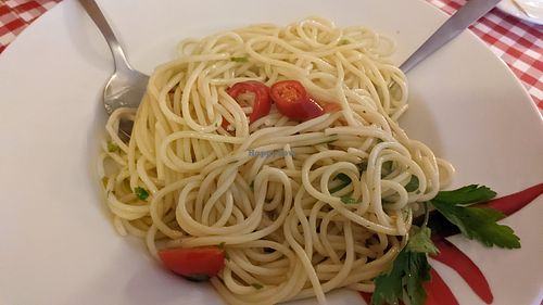 Spaghetti Alio i Olio at Pizzeria Roma in Rathmannsdorf