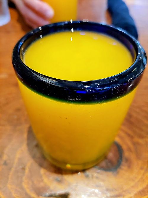 Fresh squeezed OJ, well worth the price at On Orange in Lancaster