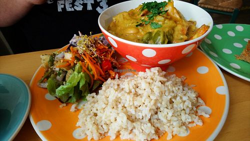 Vegan curry at Toucan Cafe in Minehead