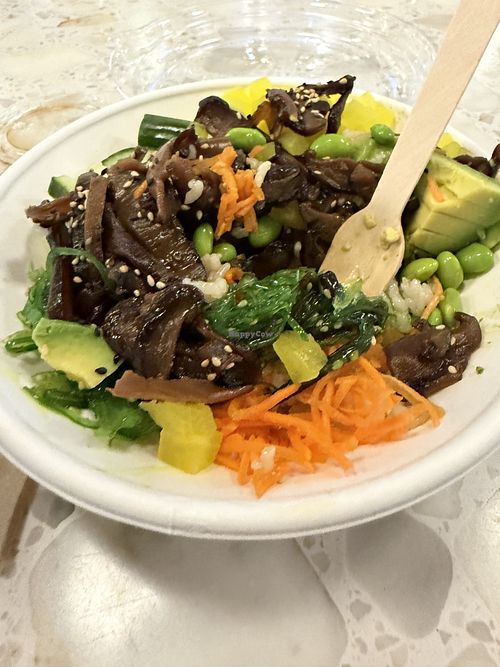 Shiitake poke bowl   at YUL - Livia in Dorval