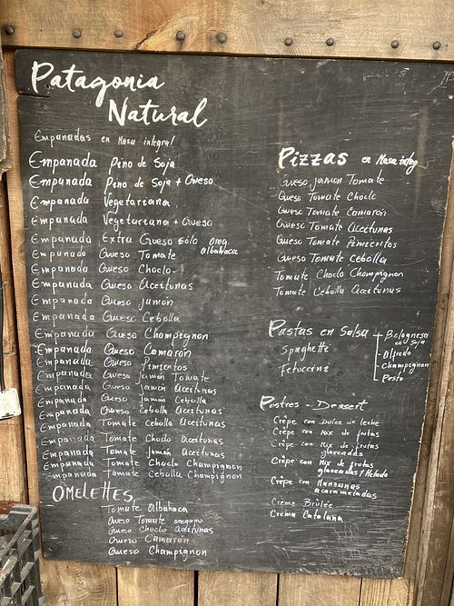 Menù  at Patagonia Natural in Panguipulli