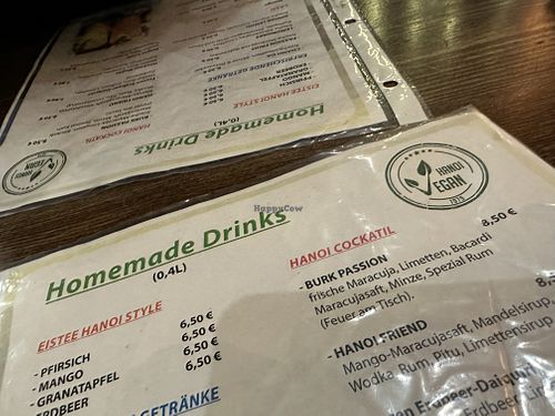 menu  at Hanoi Vegan & Heinenhof in Cologne