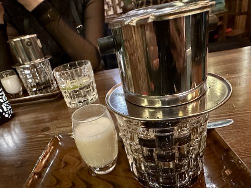 coffee w/ almond milk (do ask! they use cow milk if you don t ask!)  at Hanoi Vegan & Heinenhof in Cologne