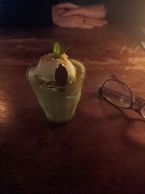 Avocado shake dessert at Chay in Bar Theo in Amsterdam