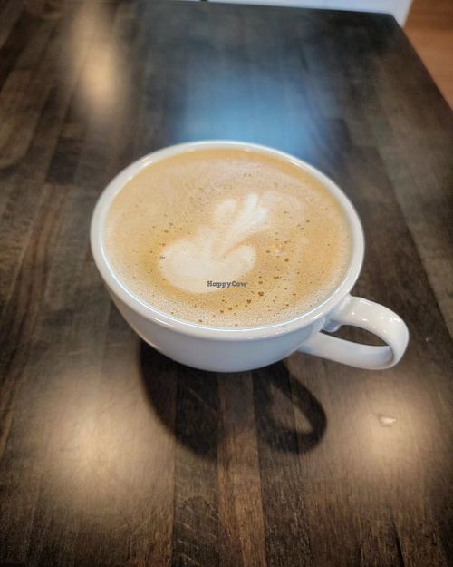 Vanilla Latte with Oatmilk at Amanita in Lancaster