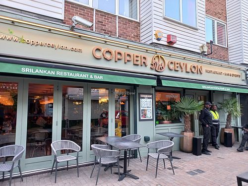 Outside at Copper Ceylon in Bromley