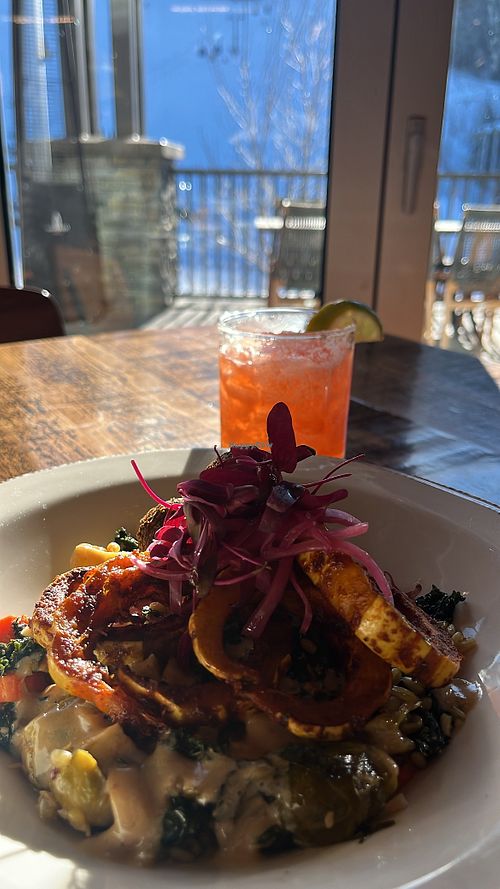 Roasted Delicata Squash and Knock Ya Naked Margarita  at StillWest Brewery & Grill in Jackson