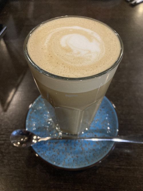 Oat lattee  at Sierra Coffee in Bishkek