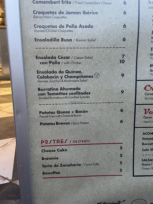 vegan salad  at Village Burger in Mallorca