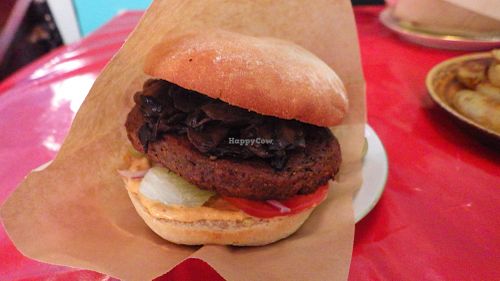 The 44 (garlic fried mushrooms) at Kafe 44 in Stockholm