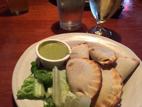 Spicy yam empanadas! at The Drift Inn in Yachats