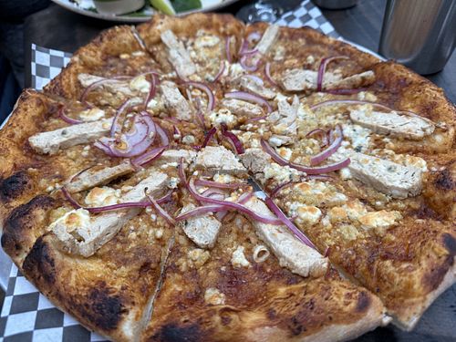 Modified pizza   at The Drift Inn in Yachats