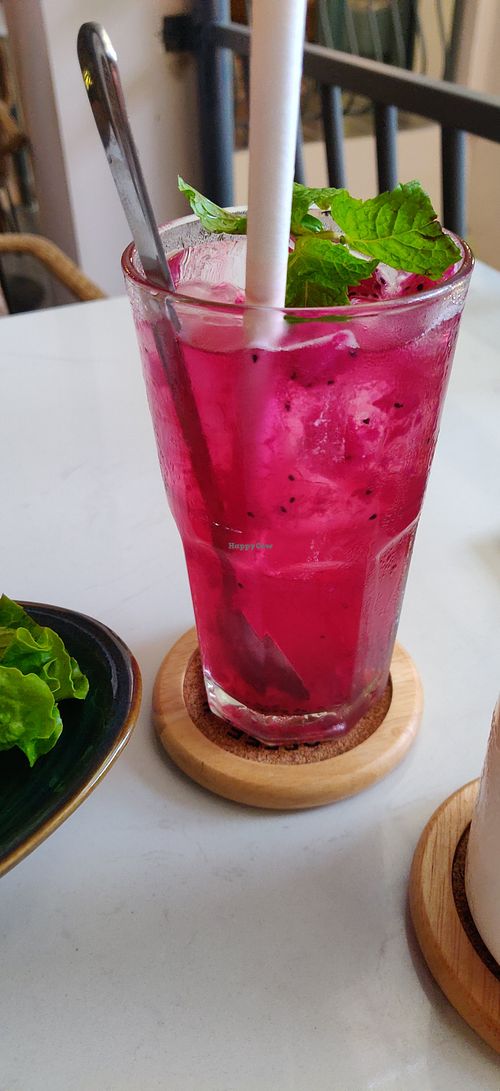 Dragonfruit Tea at SHAKTI in Nha Trang