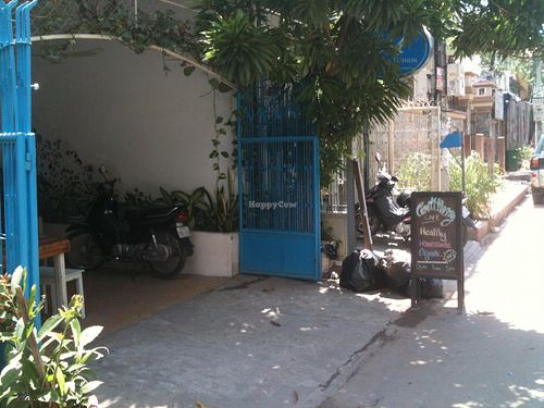 The entrance on 278 street at Artillery Arts Cafe in Phnom Penh