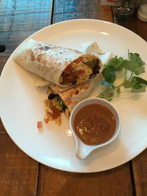 Breakfast burrito at Artillery Arts Cafe in Phnom Penh