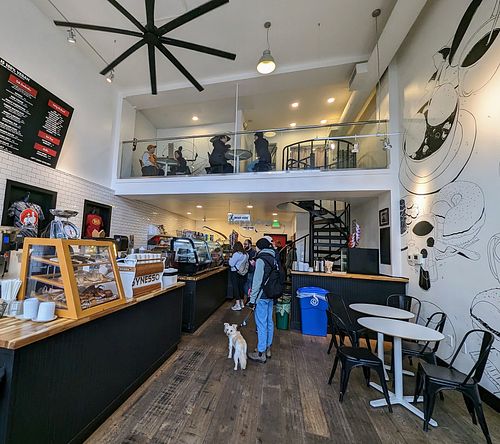 Inside at Ben & Esther's Vegan Jewish Deli in Seattle