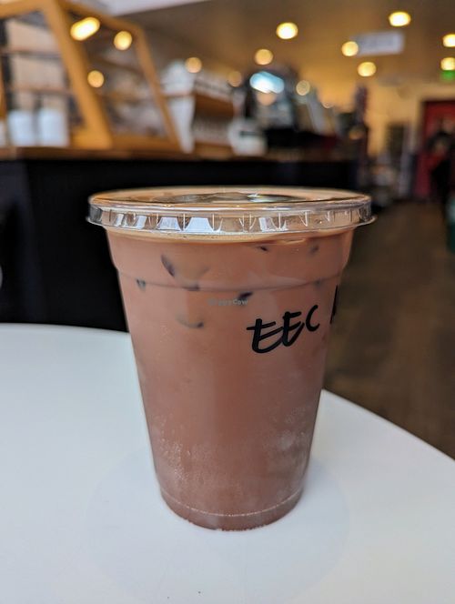Vegan egg cream at Ben & Esther's Vegan Jewish Deli in Seattle