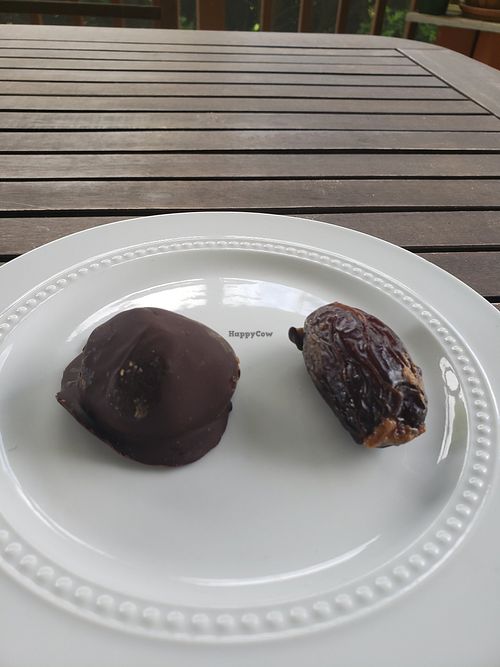 Treats to go! A Power Ball and an Energy Treat! at Karma Cleanse Cafe in Chestertown