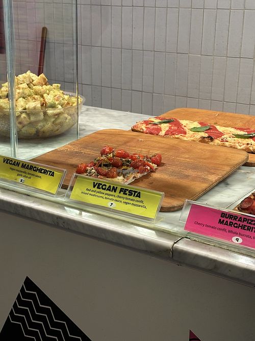 Vegan pizzas  at Unregular Pizza in New York City