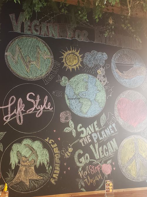 They believe in the cause! at Next Stop Vegan in Brooklyn