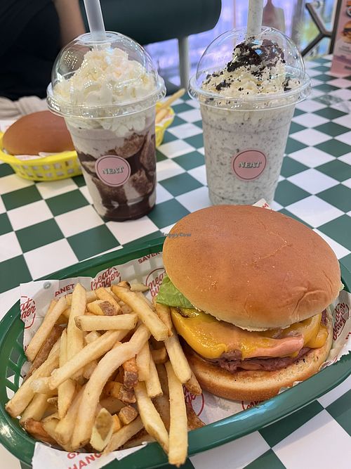 Shakes and burgers   at Neat Burger - Dubai Mall in Dubai