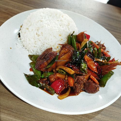 Monkey Head Mushroom with Rice  at Daily Green 吉祥素 - Hougang in Northeast Singapore