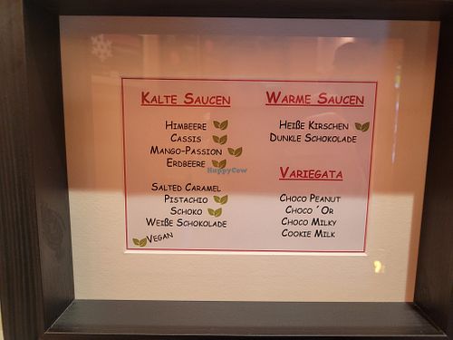 Menu Sauces at Froberry in Essen