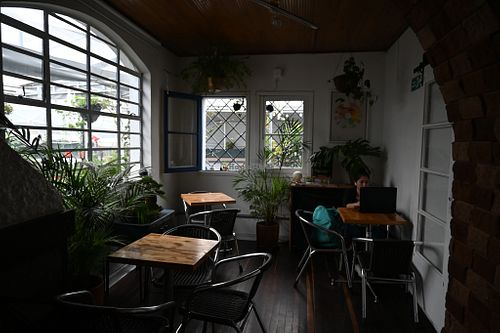 Indoor Café at La Diagonal in Bogota