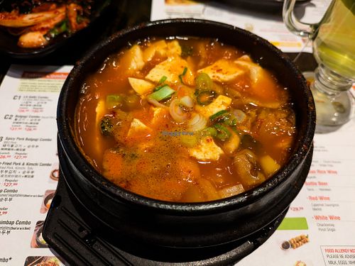 Vegan soup at BCD Tofu House at BCD Tofu House in New York City