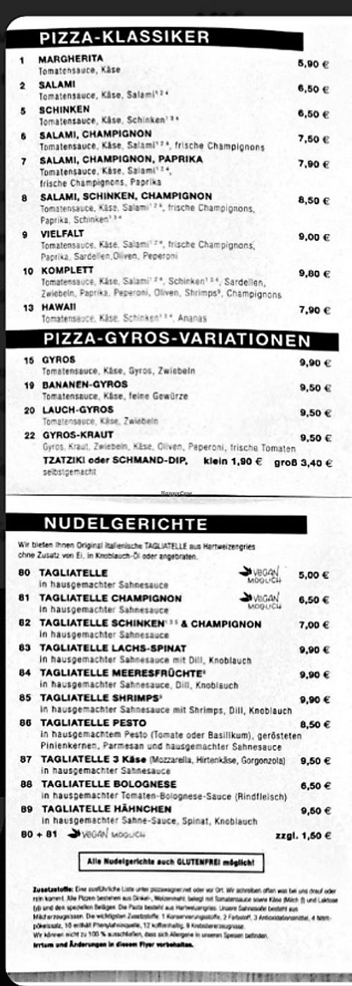 CLOSED Pizza Wagner Kassel Restaurant HappyCow