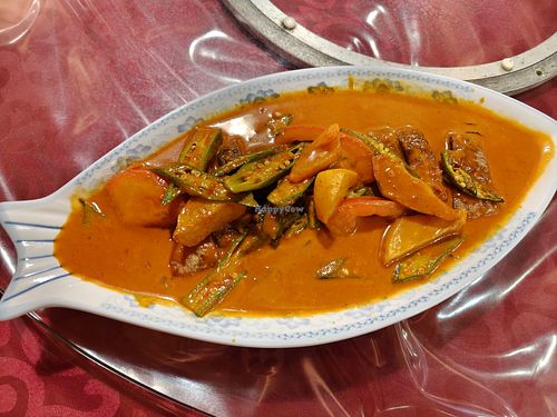 curry "fish" at Qi Fu Healthy Park Vegetarian in Ipoh