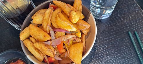 Salt and pepper chips at Soul Vegan in Edinburgh