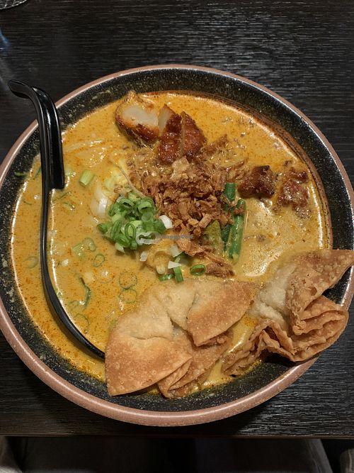 Laksa noodles   at Soul Vegan in Edinburgh