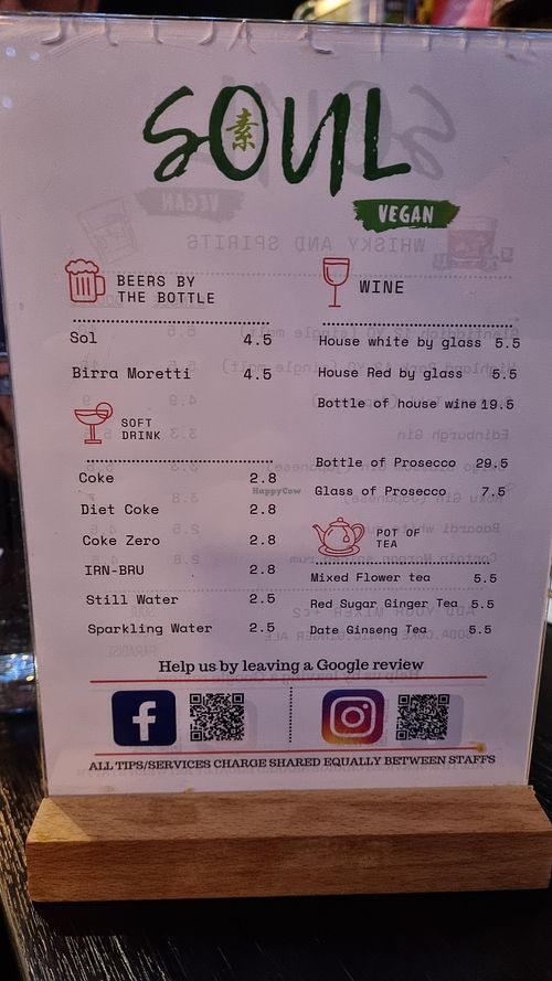  at Soul Vegan in Edinburgh