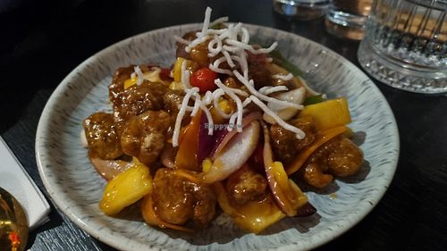 Sweet & Sour Lions Mane Mushrooms at Soul Vegan in Edinburgh