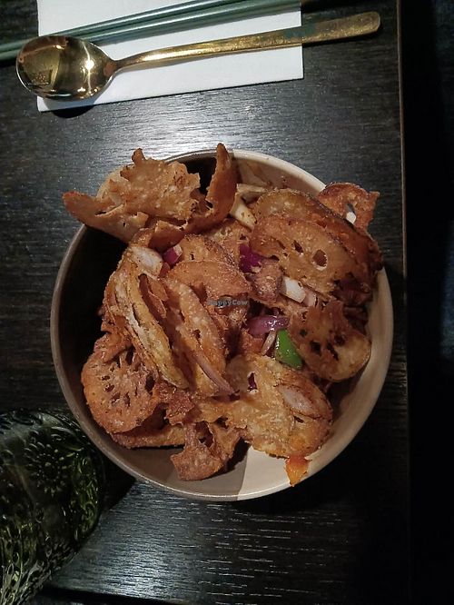 Salt & pepper lotus root at Soul Vegan in Edinburgh