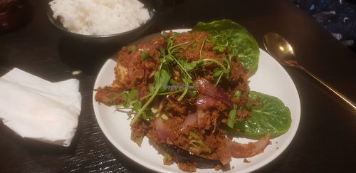 Rendang lion's mane mushroom at Soul Vegan in Edinburgh