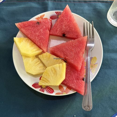 They didn‘t have a dessert of the day but she brought this at no extra charge😄 at La Nutria in La Virgen