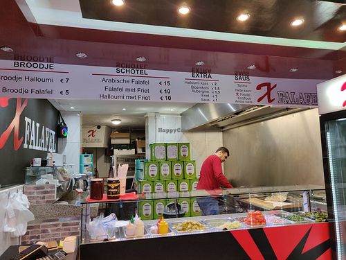 Counter at X Falafel NL in Leiden