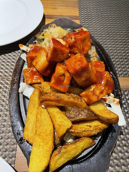 Tofu sizzler  at Moondance Restaurant & Bar in Pokhara