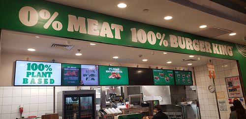 Counter at Burger King  in Tel Aviv
