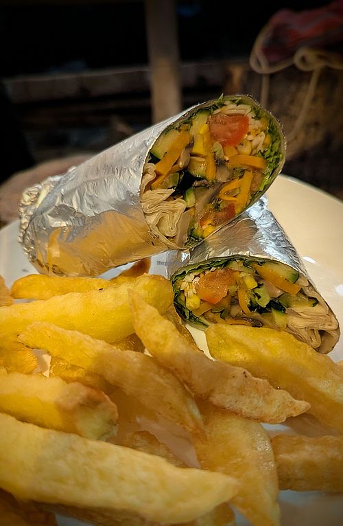 Vegan wrap at The Pier Restaurant And Cevicheria in Puerto Baquerizo Moreno