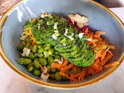 Poke bowl  at Omikron Brunch in Paphos